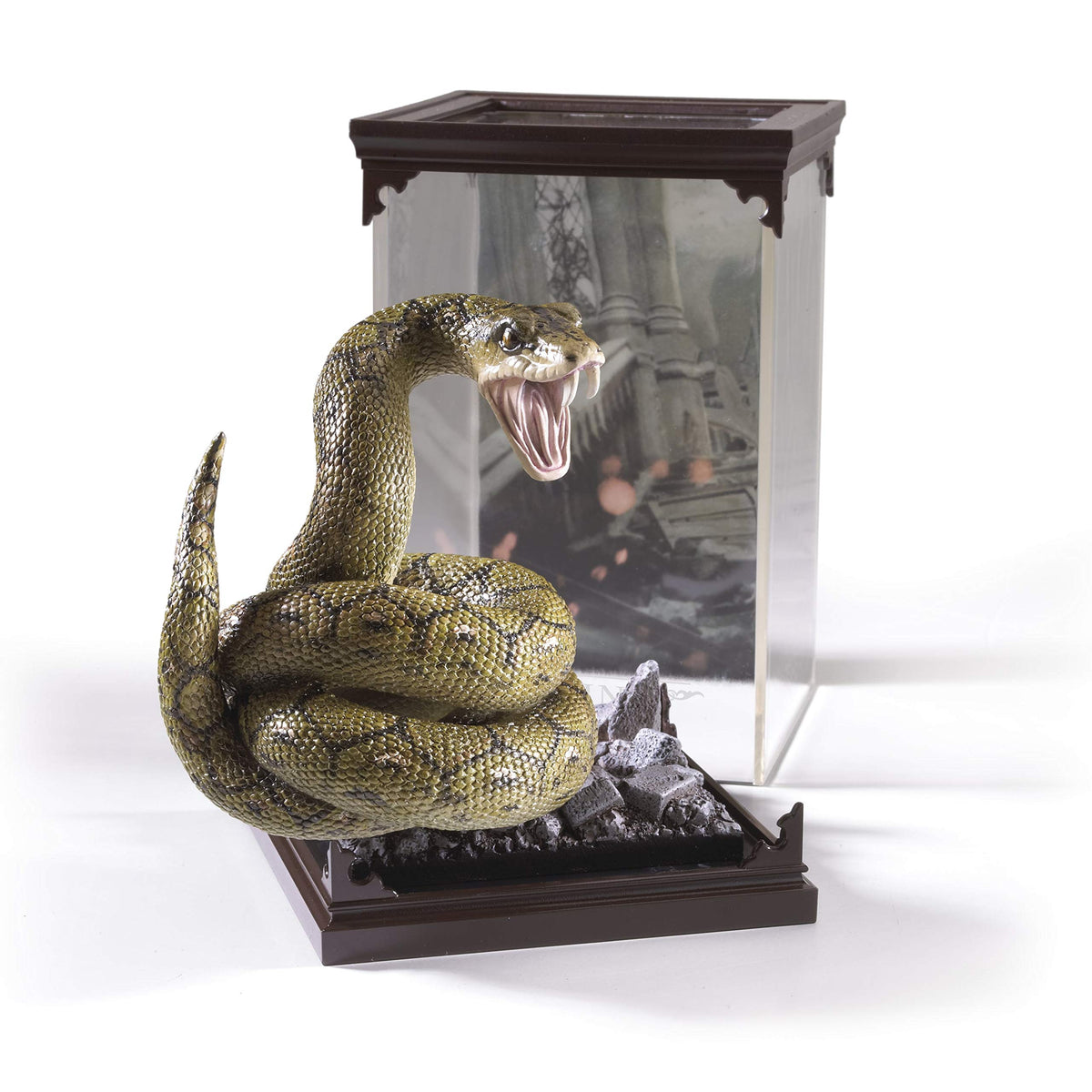 The Noble Collection Nagini front view figurine for elegant shelf display.