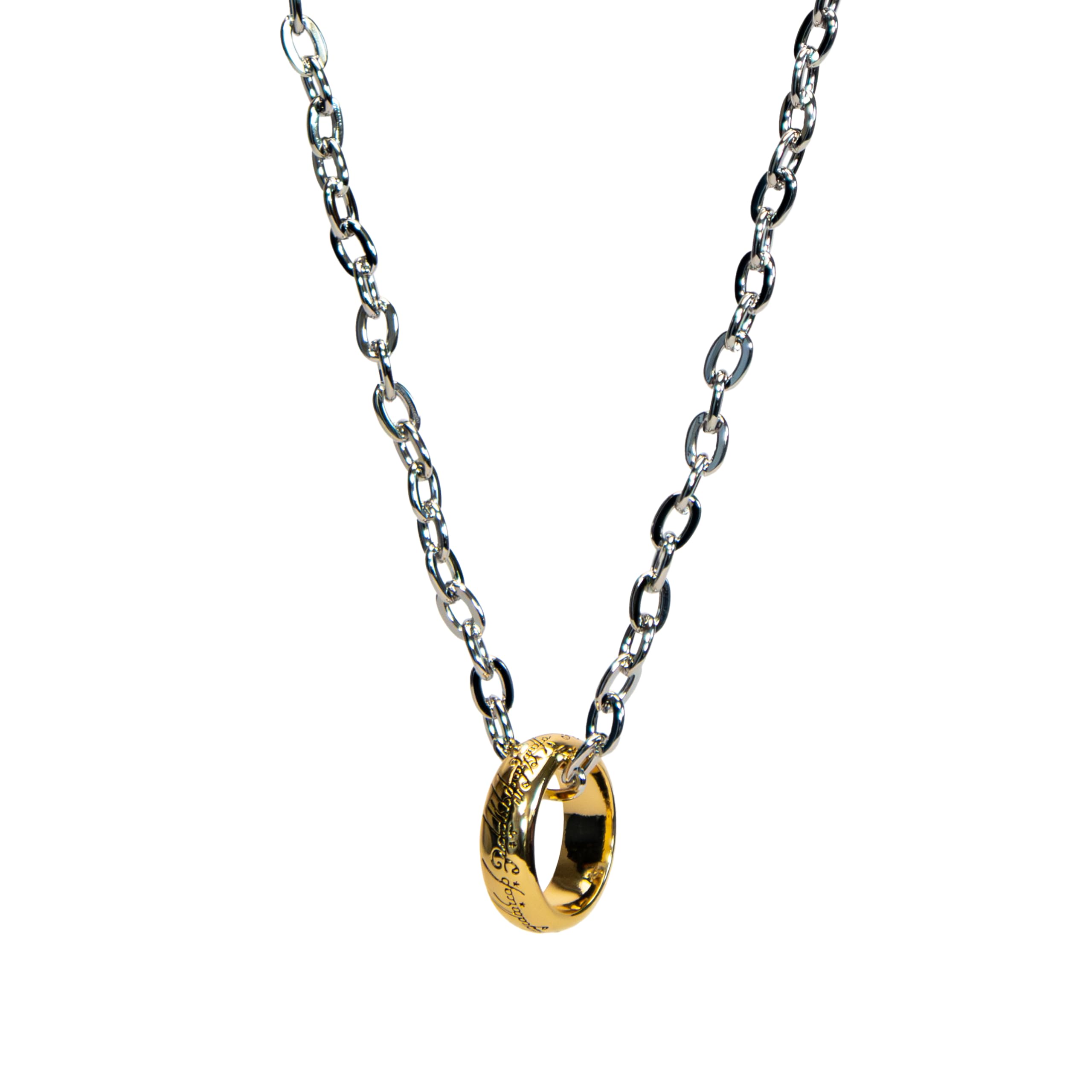 The Noble Collection The One Ring pendant with chain for versatile wear.