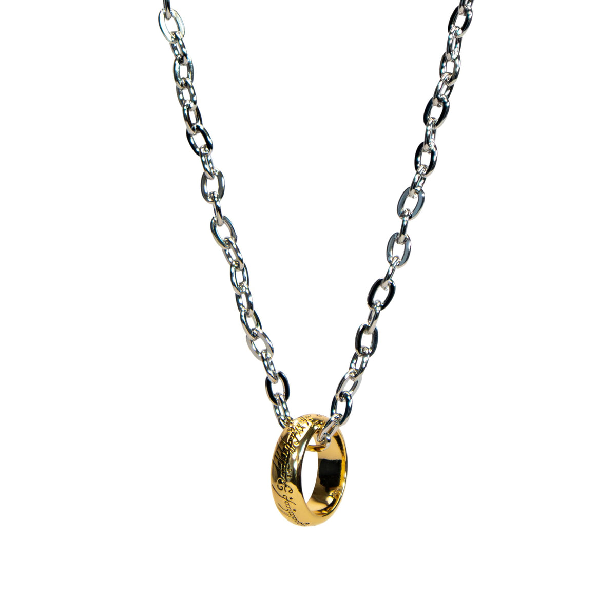 The Noble Collection The One Ring pendant with chain for versatile wear.
