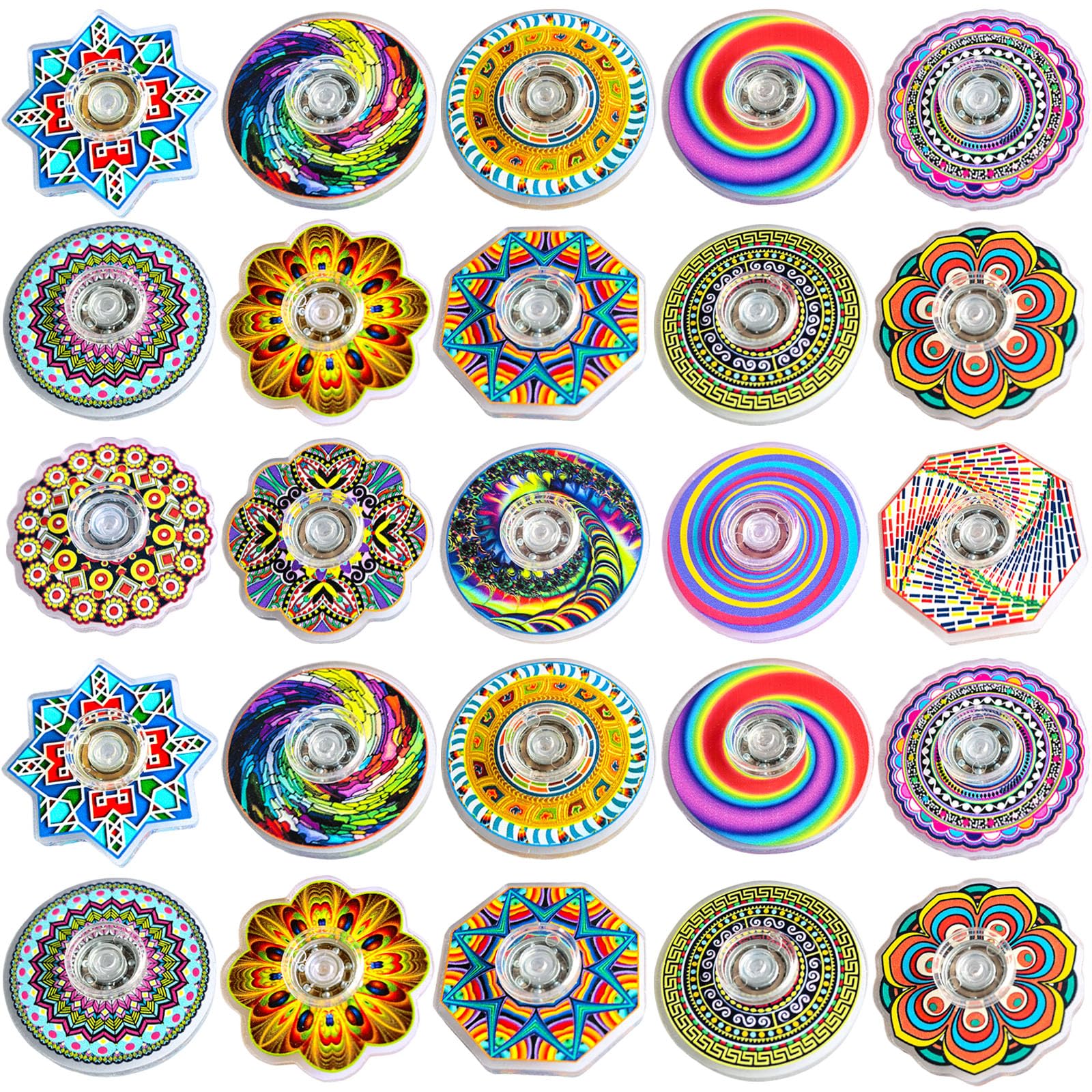 Nobleboy 30 pcs fidget spinners pack with colorful patterns for classroom rewards.
