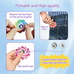 NobleBoy spinner in hand demonstrates smooth rotation for calming moments