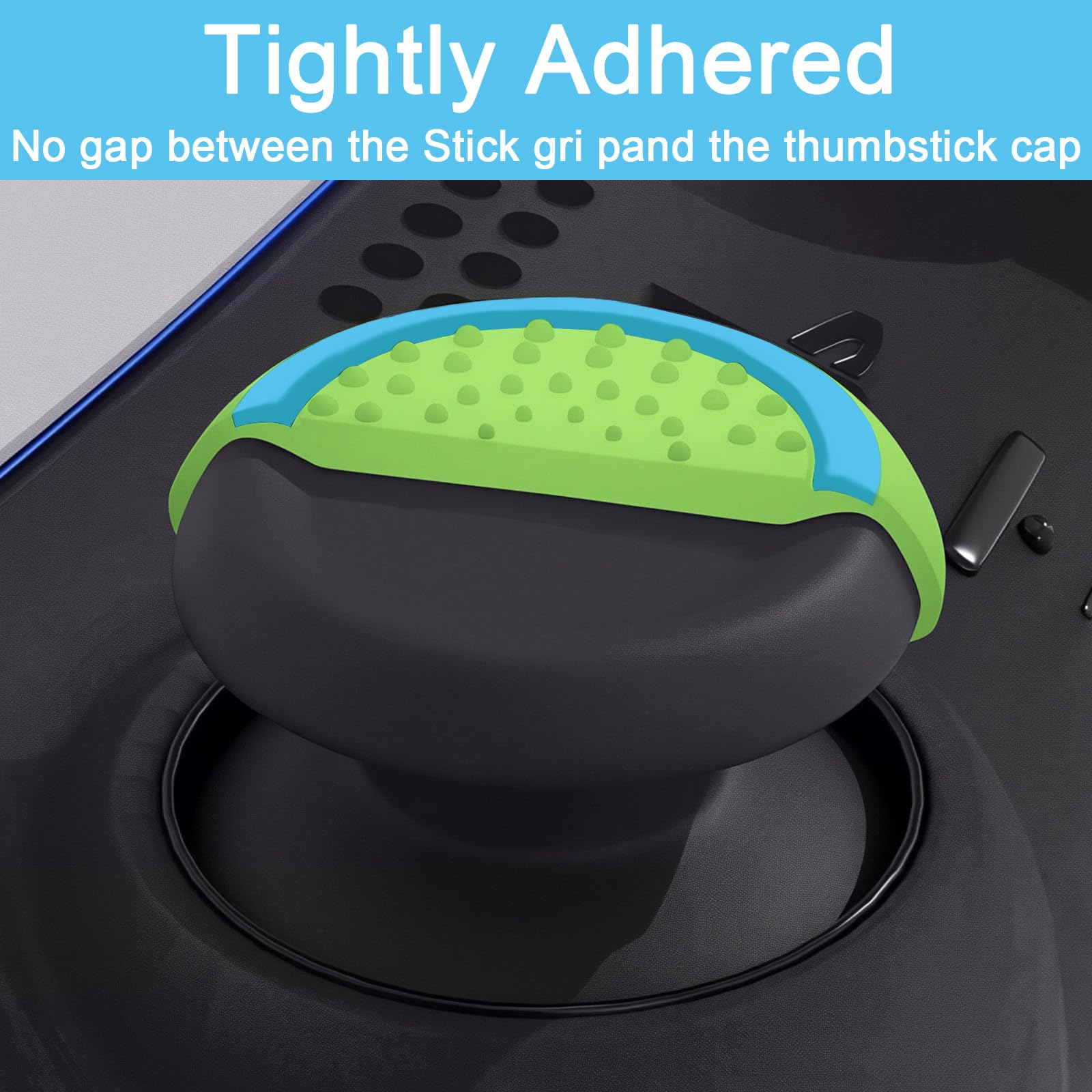 Nogeqi gamepad thumb stick accessories enhance control during intense matches.