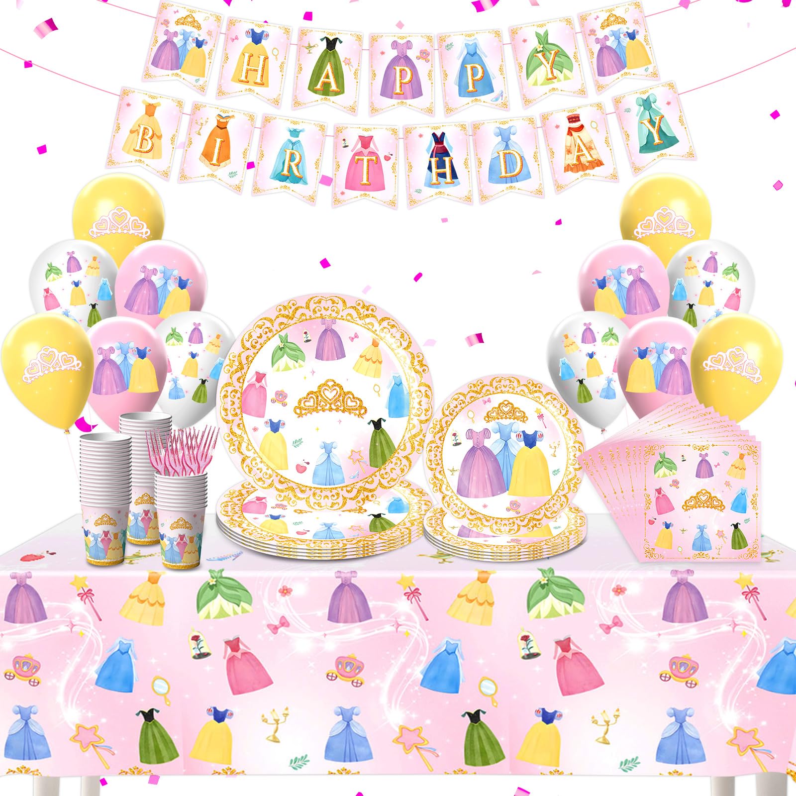 Nolaroth Princess Balloons brighten the party space and photos.