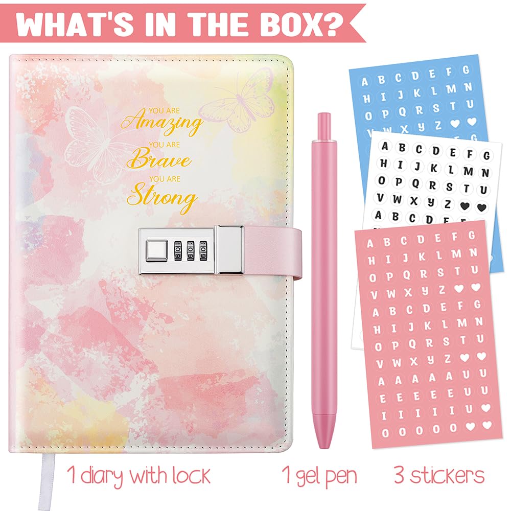 Nollh Diary with Lock internal pockets keep cards and coins organized.