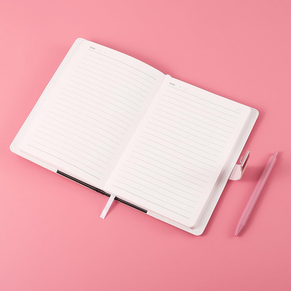 Nollh Diary with Lock 184 pages refillable journal for ongoing writing sessions.
