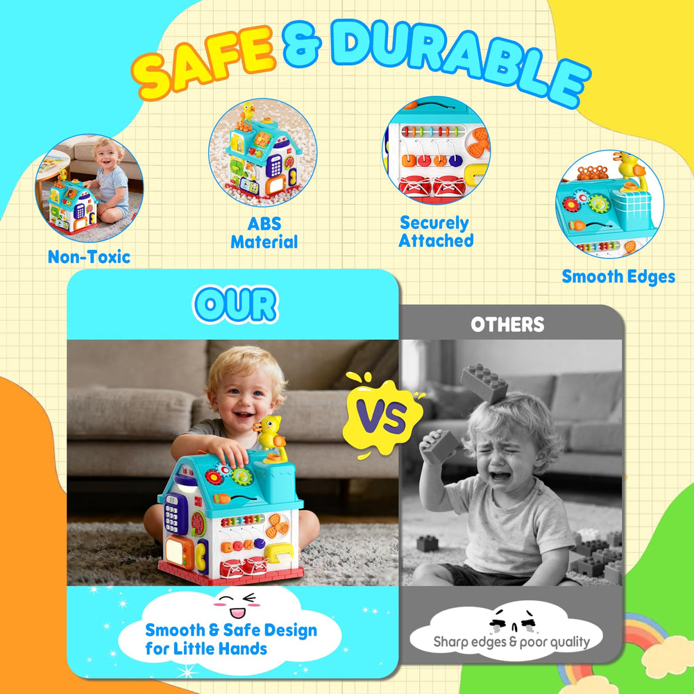 Noltola Toddler Musical Learning House—animal windows for recognition and exploration