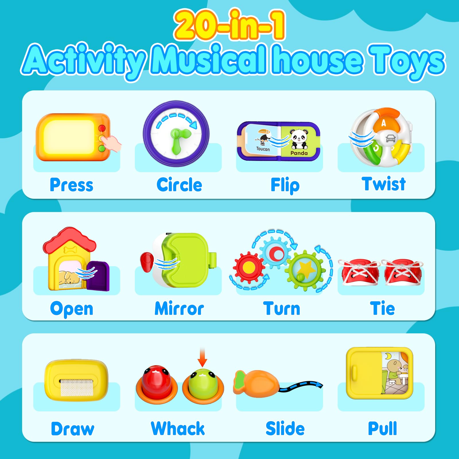 Noltola Toddler Musical Learning House—math patterns for counting and pattern recognition