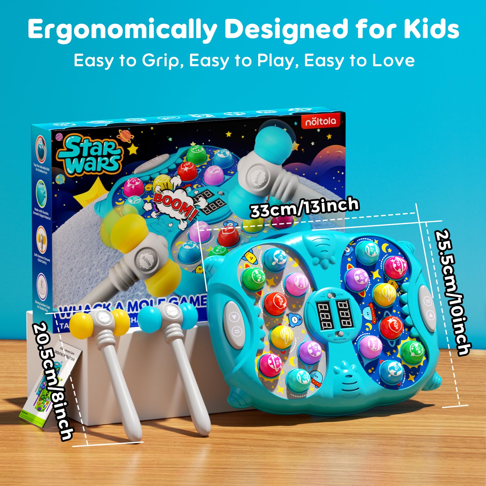 Noltola Whack Mole educational toy for developing timing and coordination