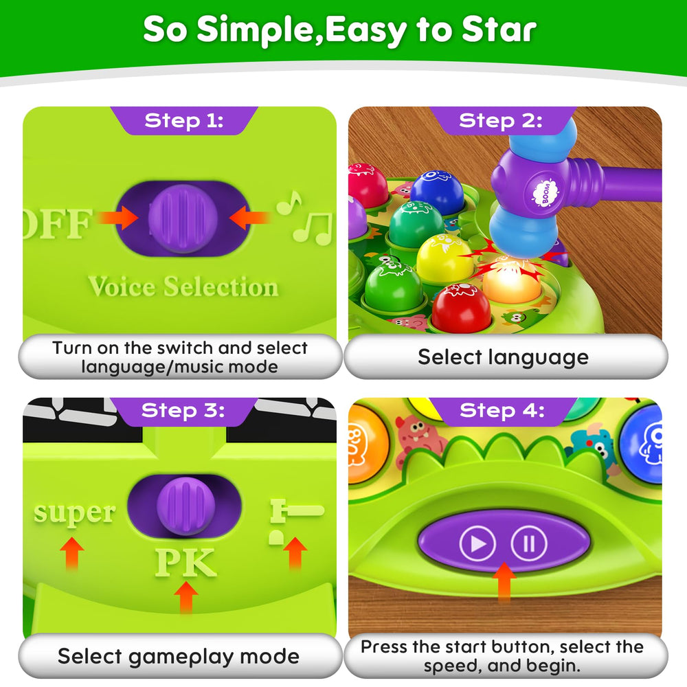 Noltola Whack Mole Game safe ABS plastic designed for durability.