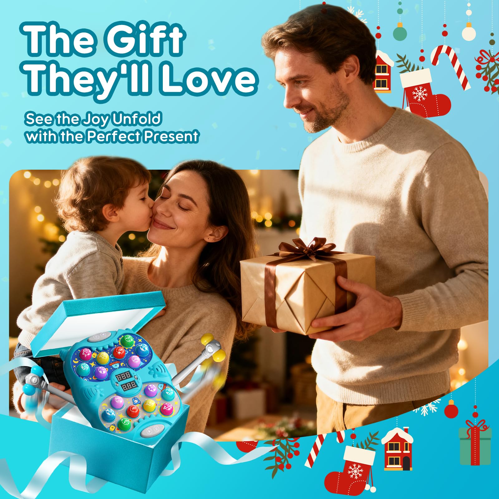 Noltola Whack Mole gift-ready box for easy gifting