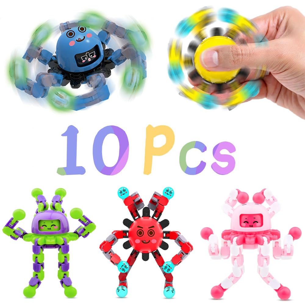Nongkaka fidget spinner with six chains enables varied shapes and spins