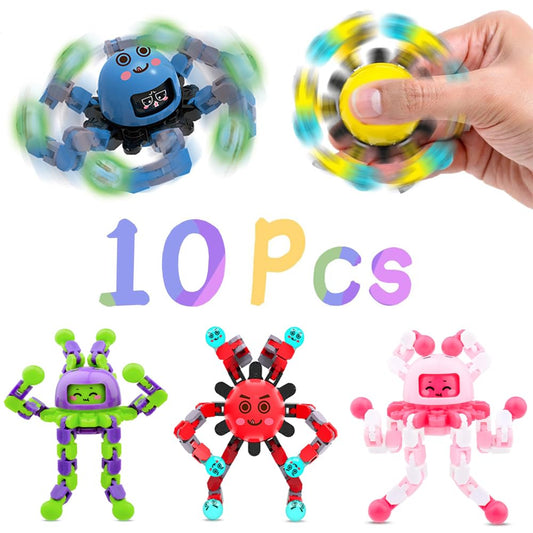 Nongkaka fidget spinner with six chains enables varied shapes and spins