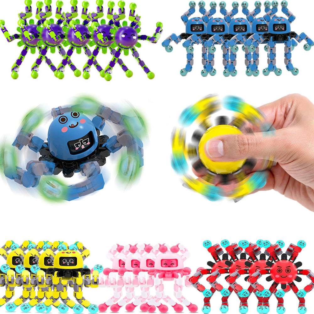 Nongkaka transformable fidget spinner in five colors for focused sensory play