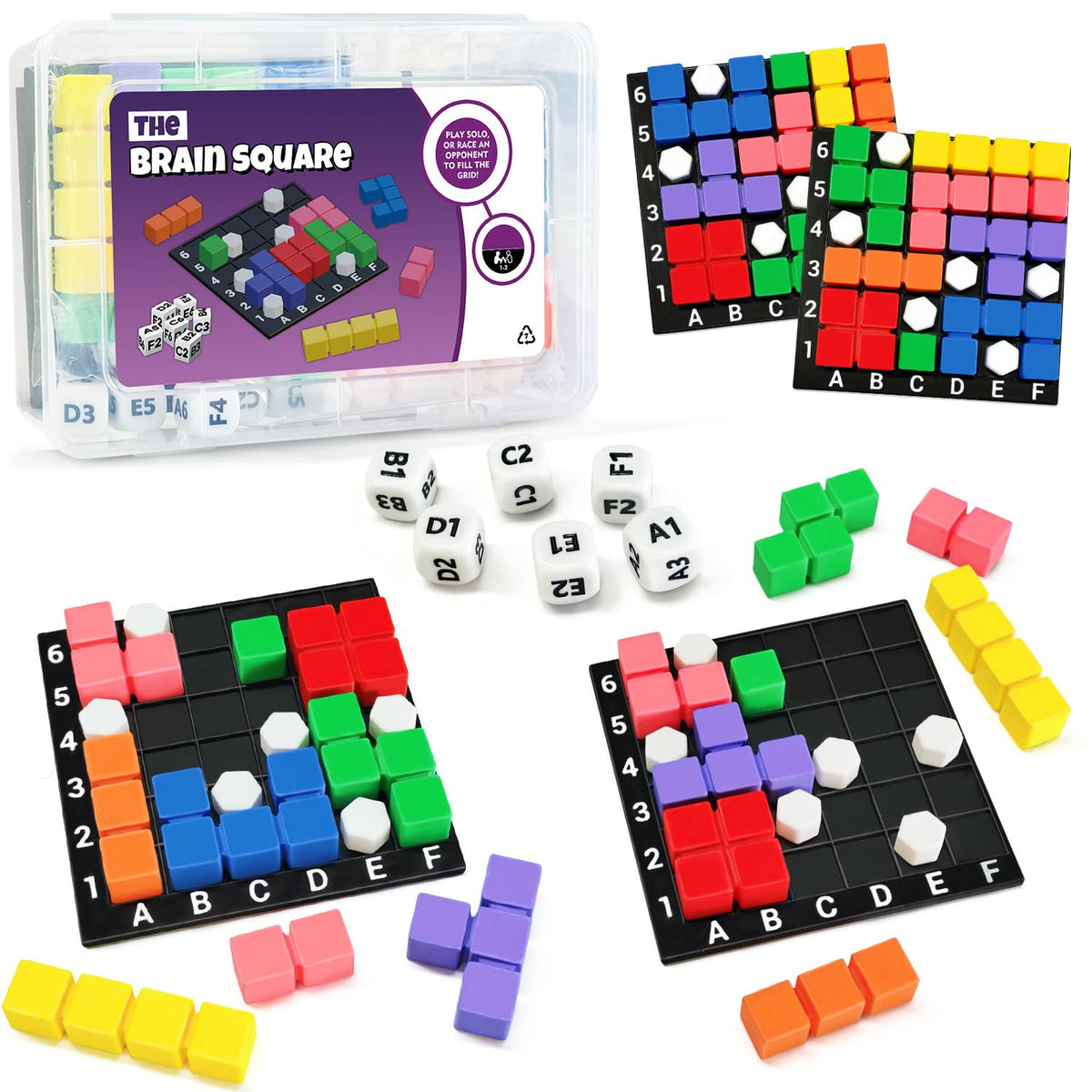 NONSOMPLE Brain Square 4-player grid for collaborative puzzle challenges.