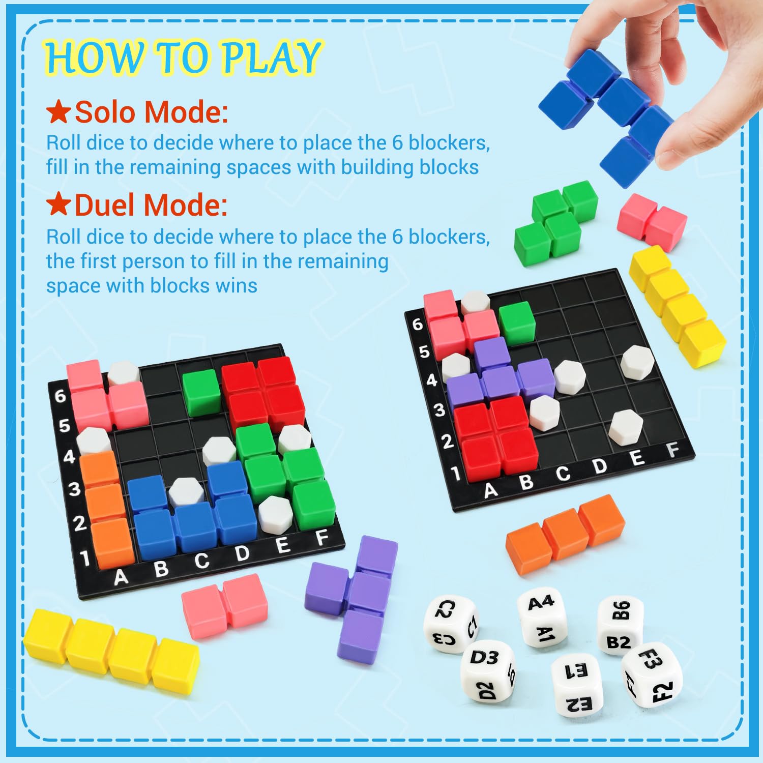 NONSOMPLE Brain Square storage container, keeps pieces organized for travel and play.