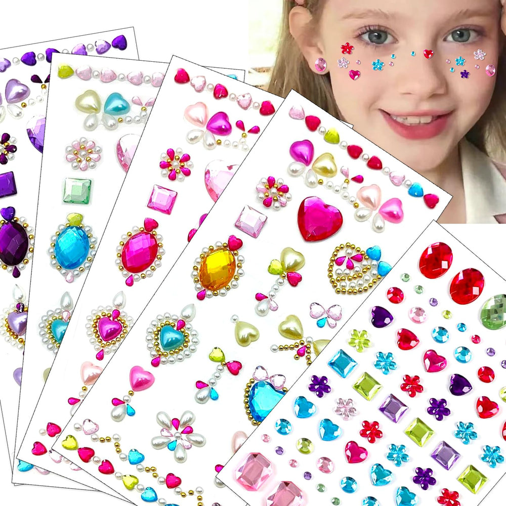 NOOEPC Gem Stickers face gems for crafts and playful makeup accents.
