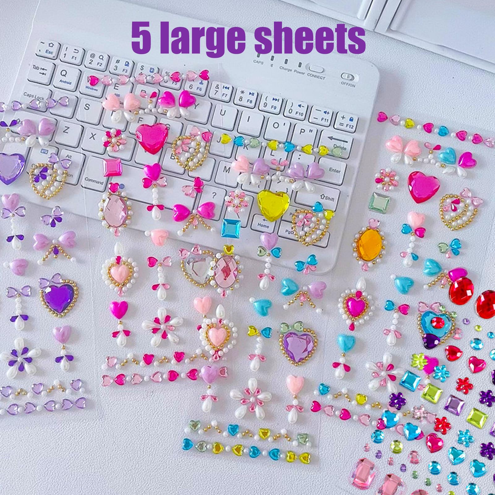 NOOEPC Gem Stickers rhinestones add sparkle to arts and DIY projects.