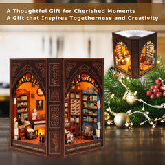 NookMaster Book Nook Kit Pipe and Animal Motifs add charm and character.
