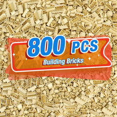 Noorastars 800-piece tan building bricks for creative play and learning.