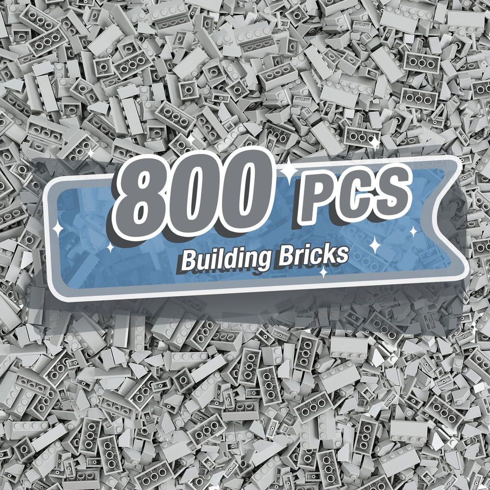 Noorastars building bricks 800-piece overview highlights a compact, color-rich set for creative play.