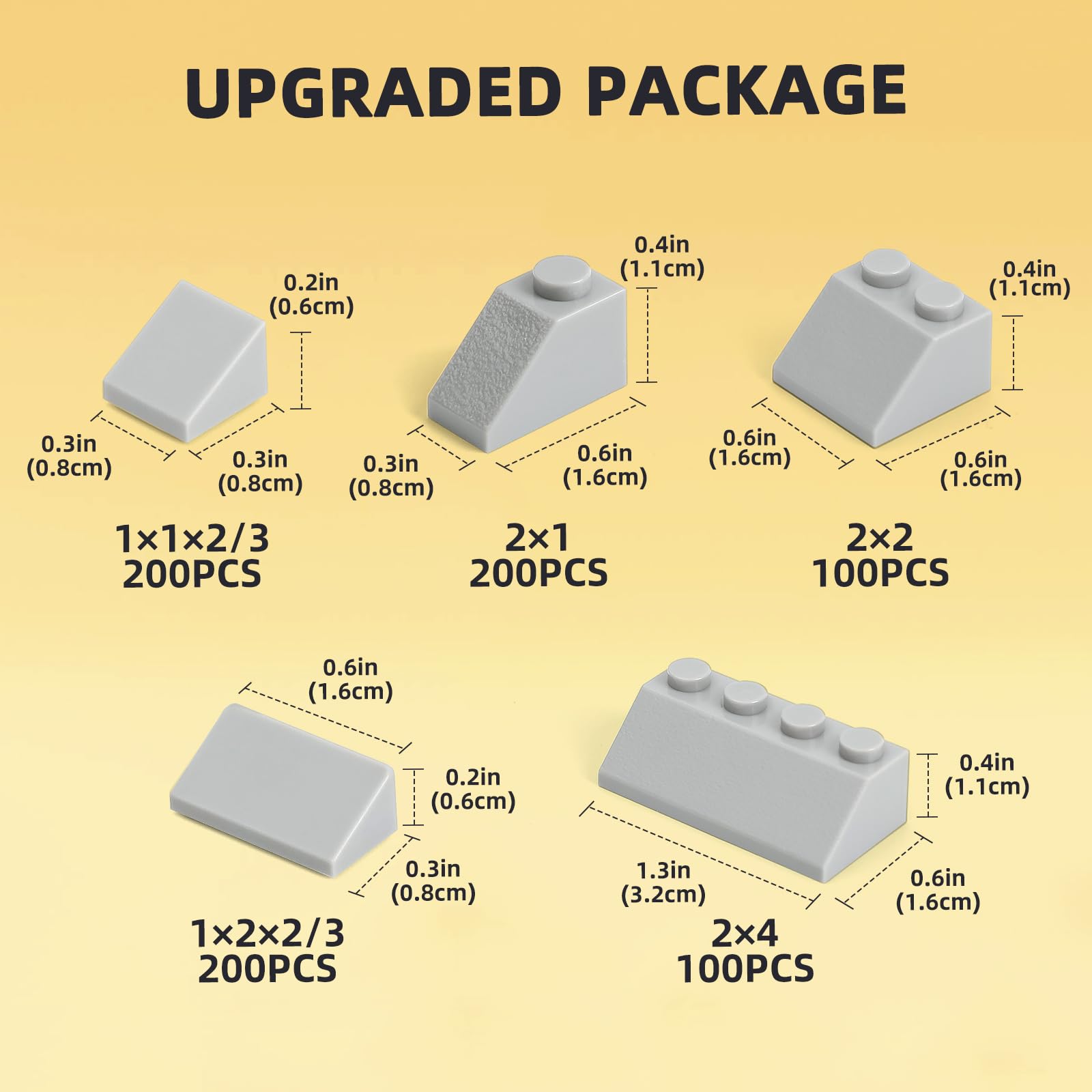 Noorastars slope 30-1x1x2-3 block enables detailed micro-builds and fine motor practice.