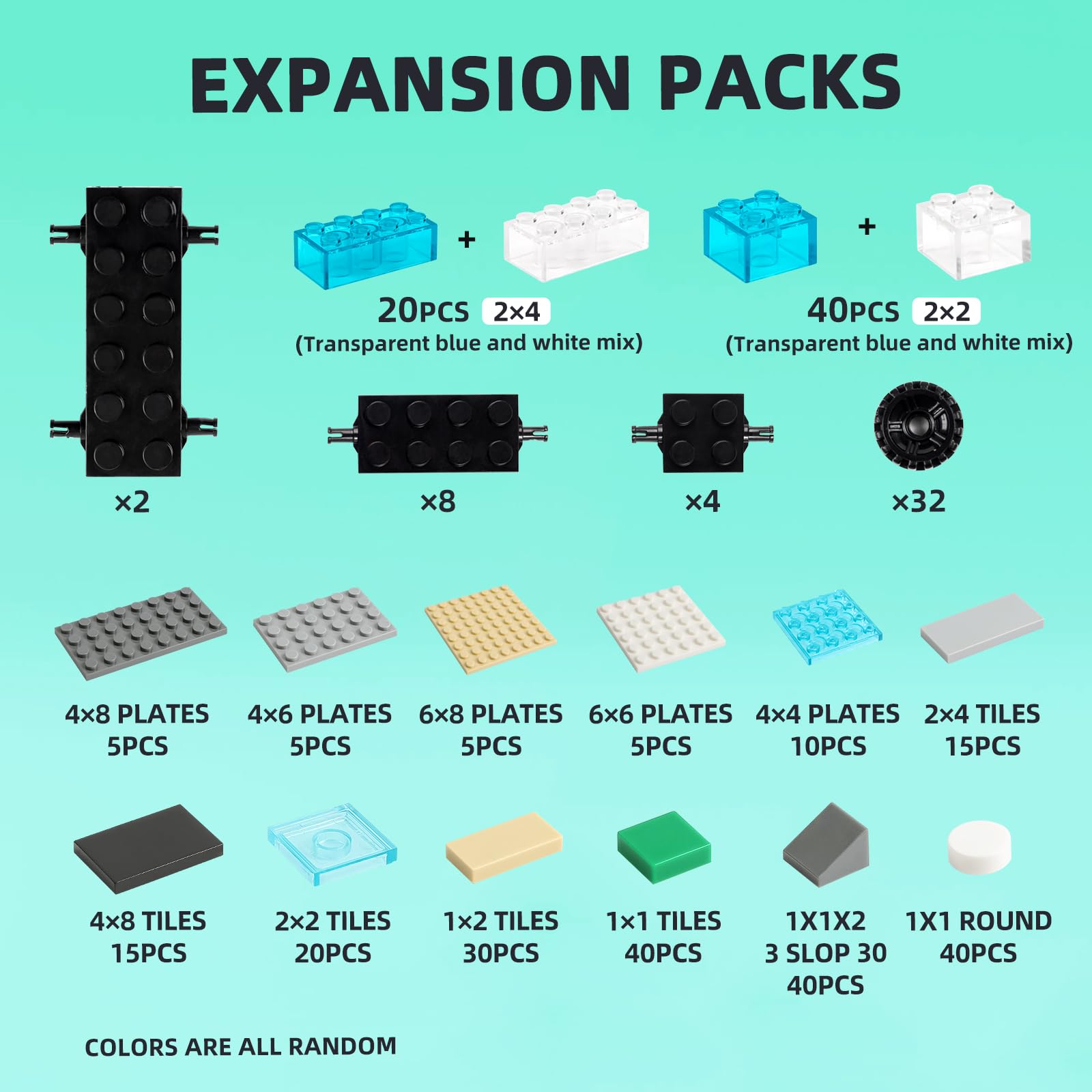Noorastars wheel axle pack adds motion to your builds.