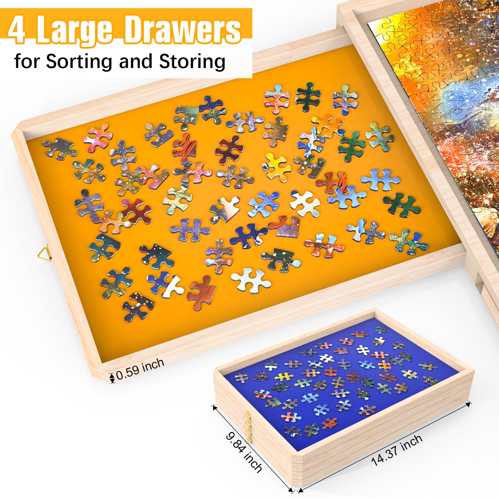 NORBASE puzzle board 360-degree wheels enable smooth rotation from any angle