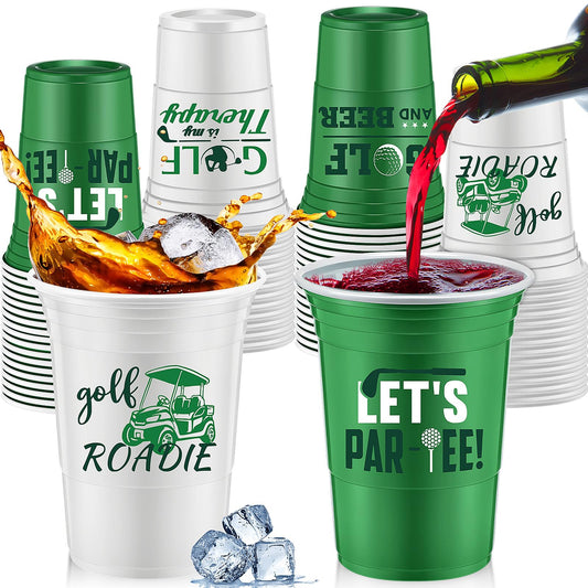 Norme 48-pcs golf ball pattern cups for an authentic golf party vibe and easy serving