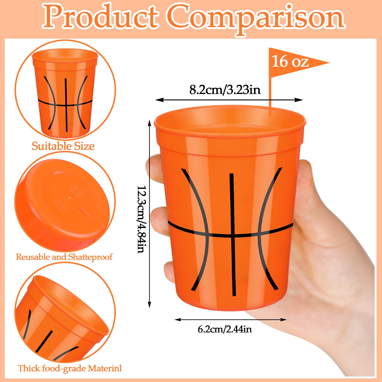 Norme basketball cups basketball design ideal for sports-themed events