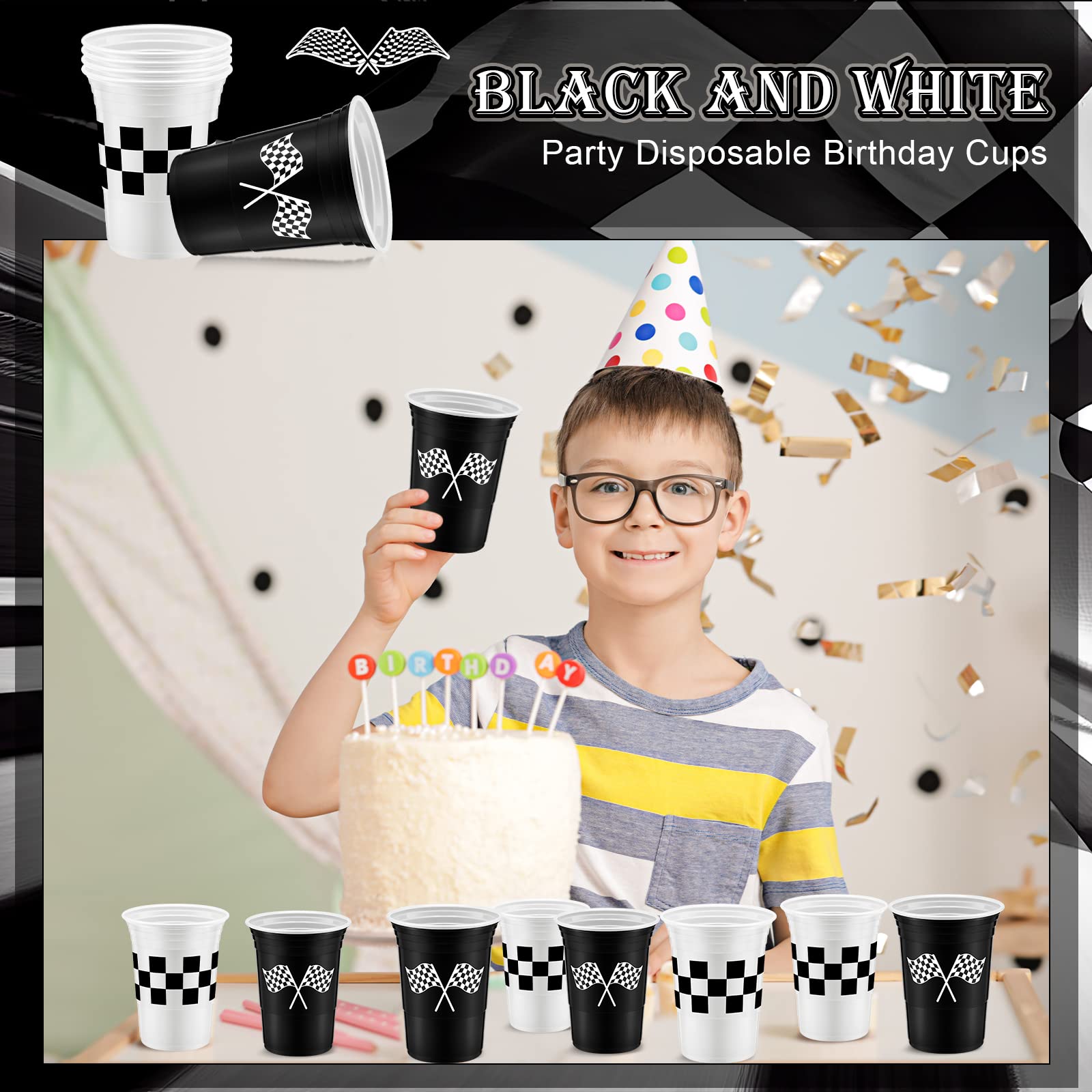 Norme party cups racing setup ideal for games and photos