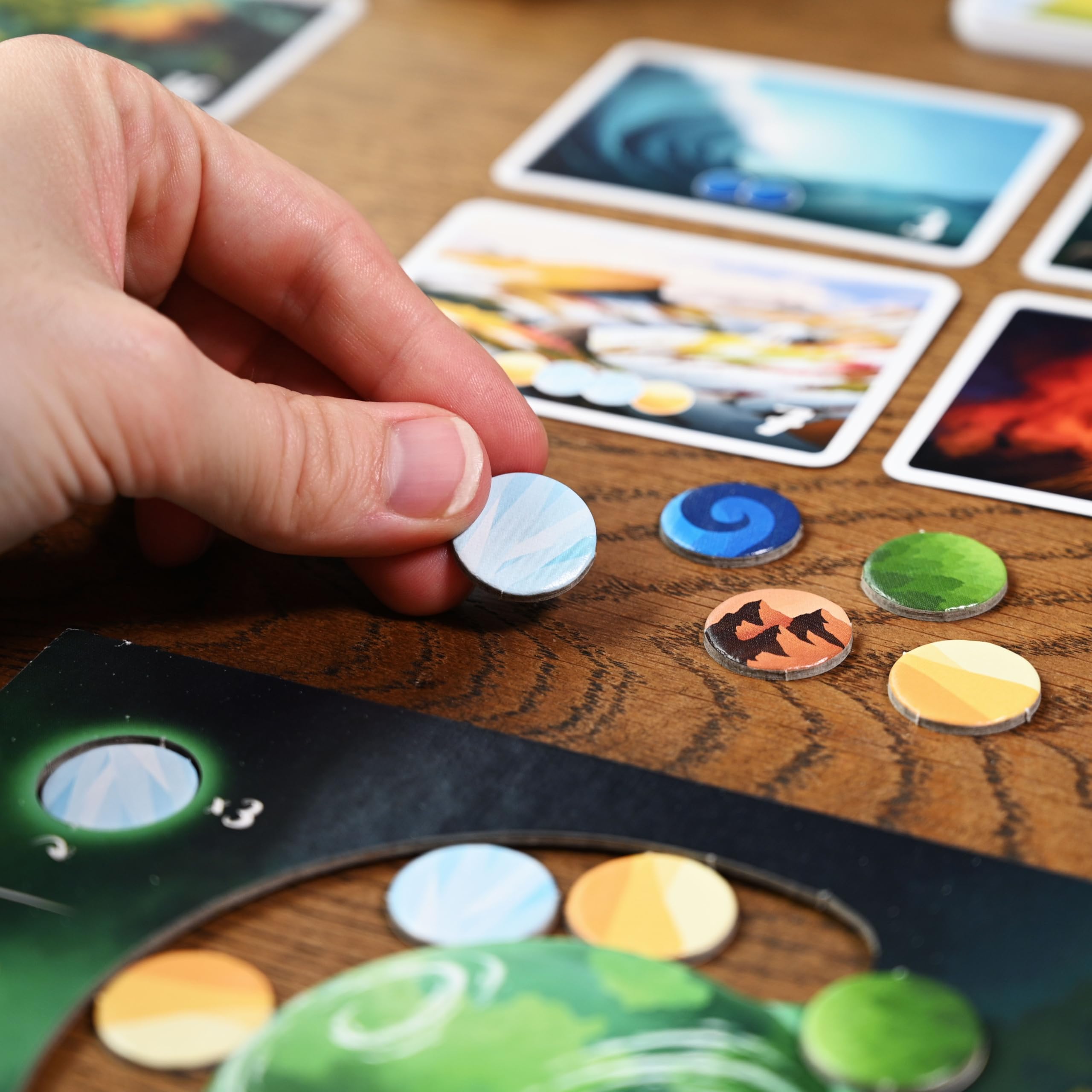 Biomos player pieces enabling quick setup and smooth turns during gameplay.