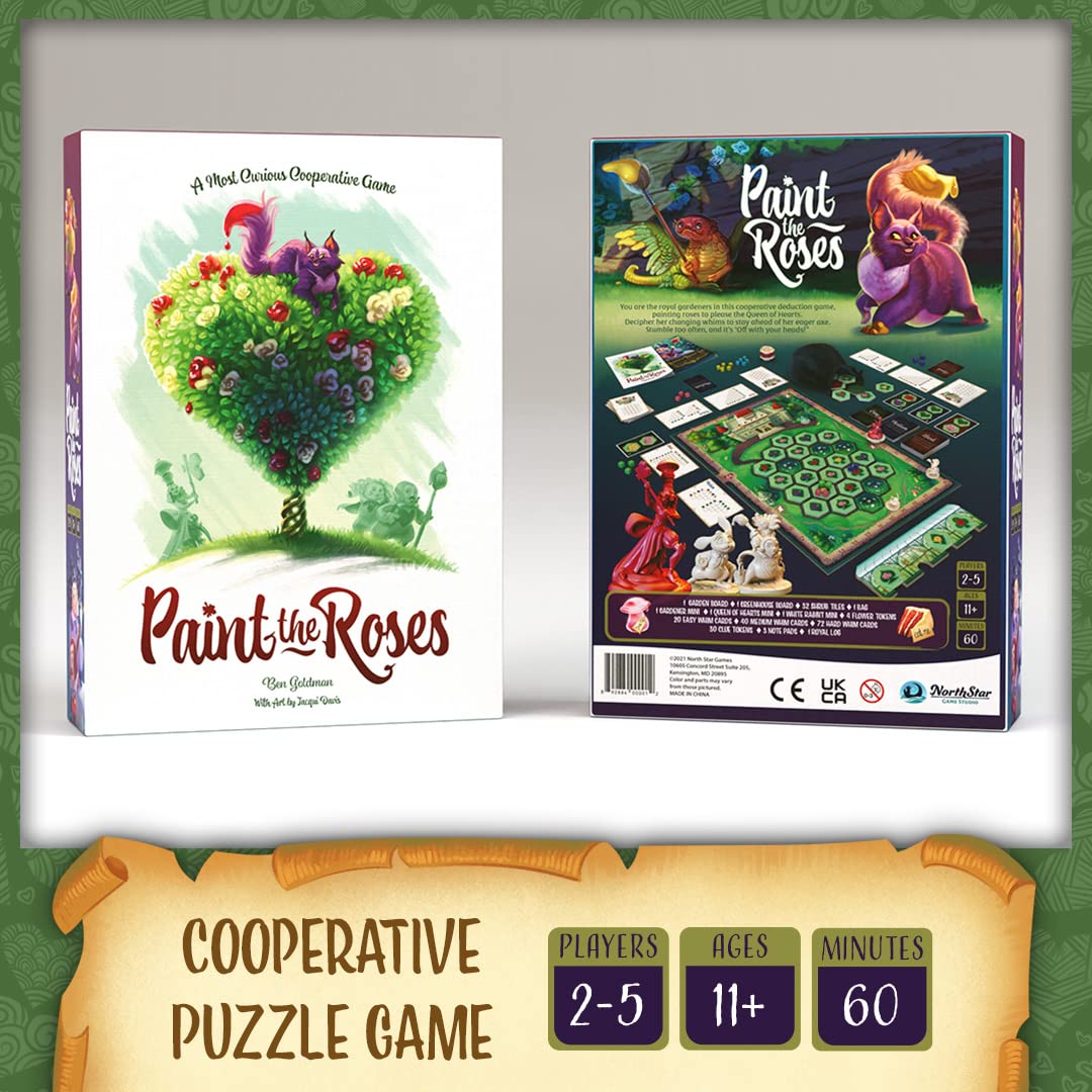 North Star Games Paint the Roses players at table image highlights cooperative play.