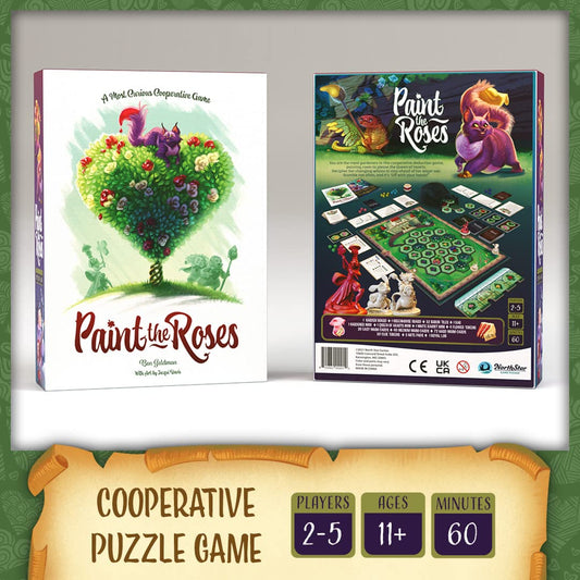 North Star Games Paint the Roses players at table image highlights cooperative play.