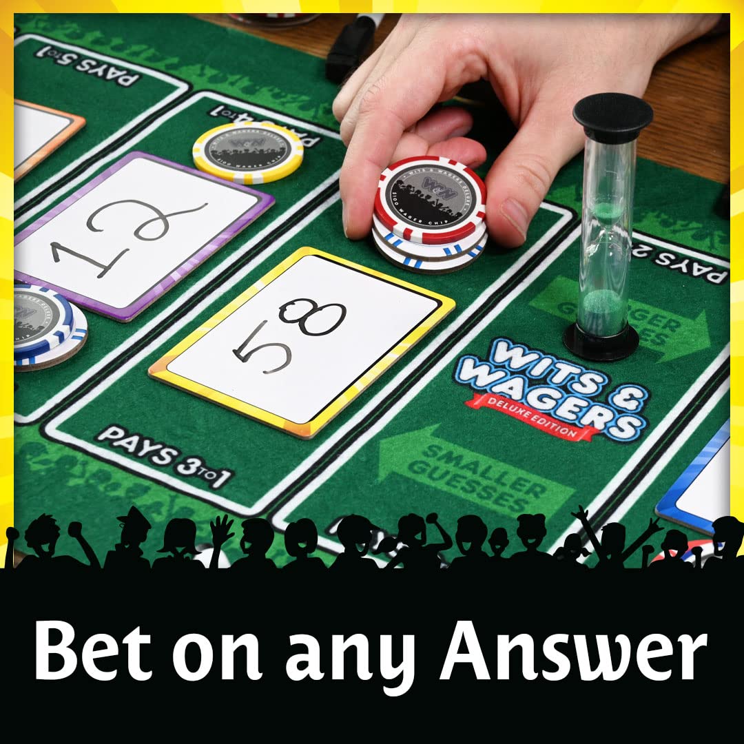 North Star Games Wits & Wagers card deck fuels quick question rounds for all players.