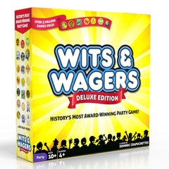 North Star Games Wits & Wagers deluxe box showcasing premium packaging for the party game.