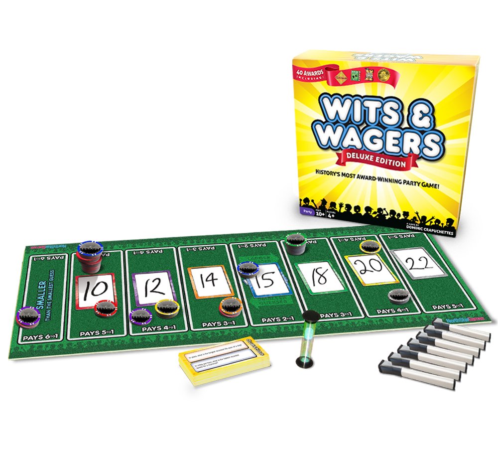 North Star Games Wits & Wagers player table setup highlights inclusive social play.
