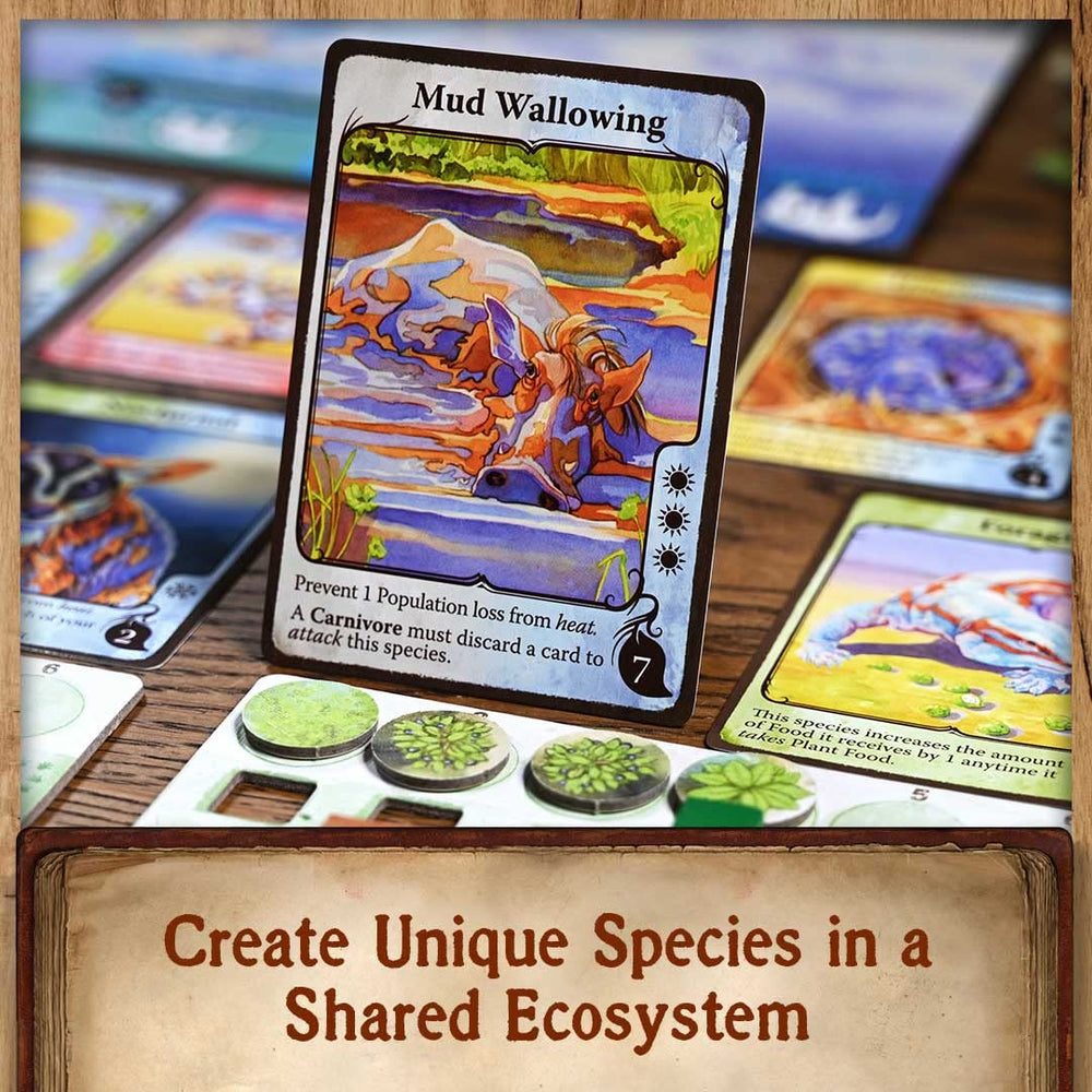 Evolution Climate cards reveal species creation and adaptive traits during rounds