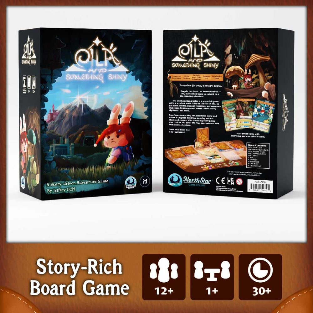 North Star Games Eila and Something Shiny cards and art showcase rich puzzles for teamwork.
