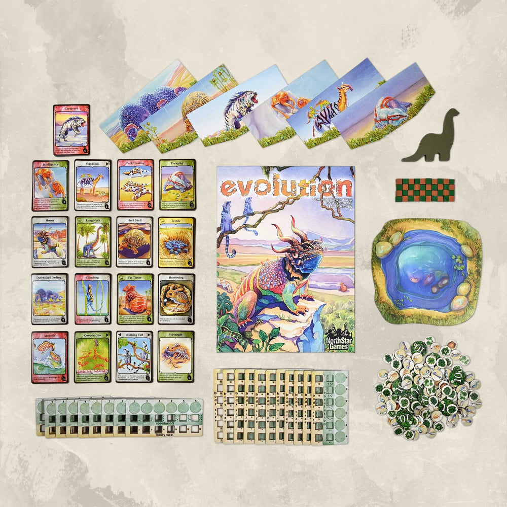 North Star Games Evolution instruction cards guide newcomers smoothly