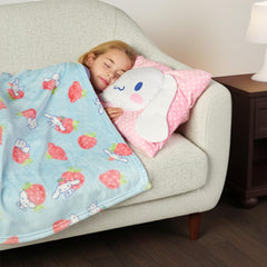 Northwest Silk Touch blanket close-up highlights soft, silky feel for relaxing evenings.