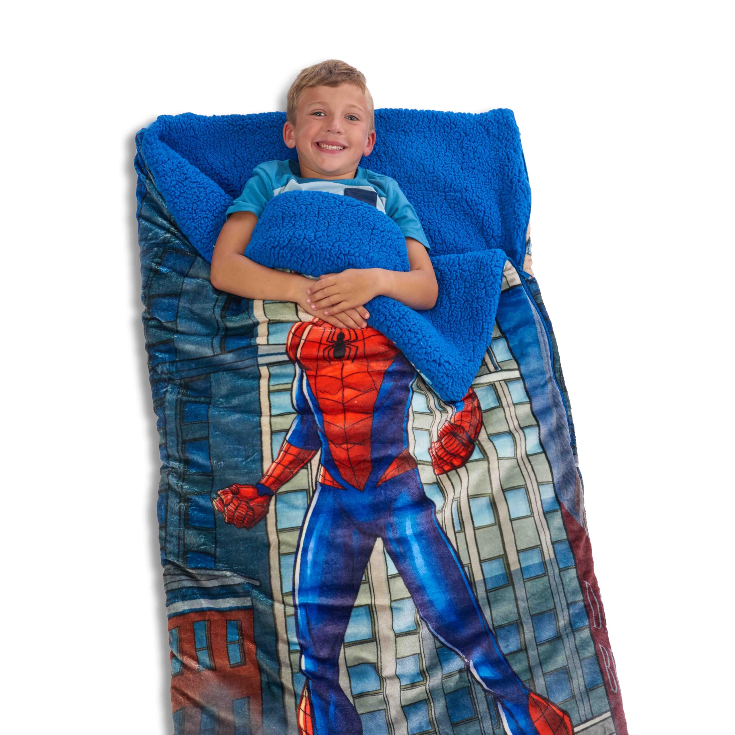 Northwest Spider-Man soft polyester fabric close-up reveals premium texture.