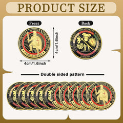 Nosiny Armor of God coin back design highlighting strength and inspiration.