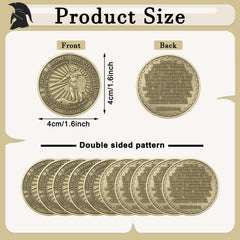 Nosiny Armor of God coin back view, double-face design ideal for gifting.