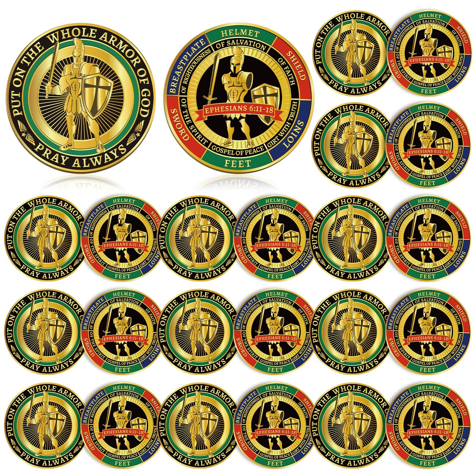 Nosiny Armor of God coins with double-face design for collectors and devotion.