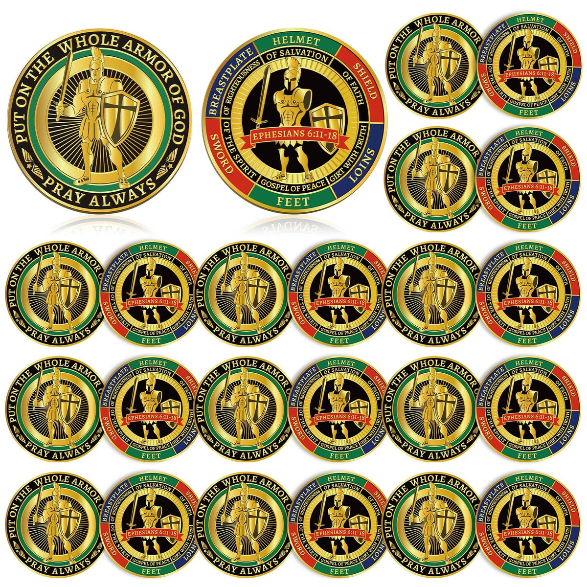 Nosiny Armor of God coins with double-face design for collectors and devotion.