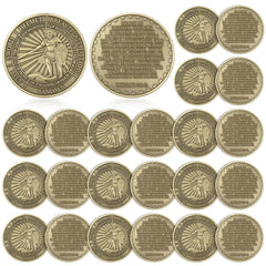 Nosiny Armor of God coin front view, durable alloy for lasting faith tokens.