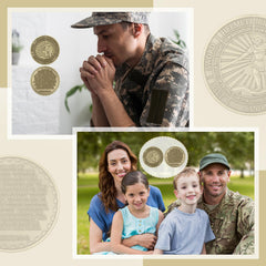 Nosiny Armor of God coin size guide, 4 cm diameter for easy handling.