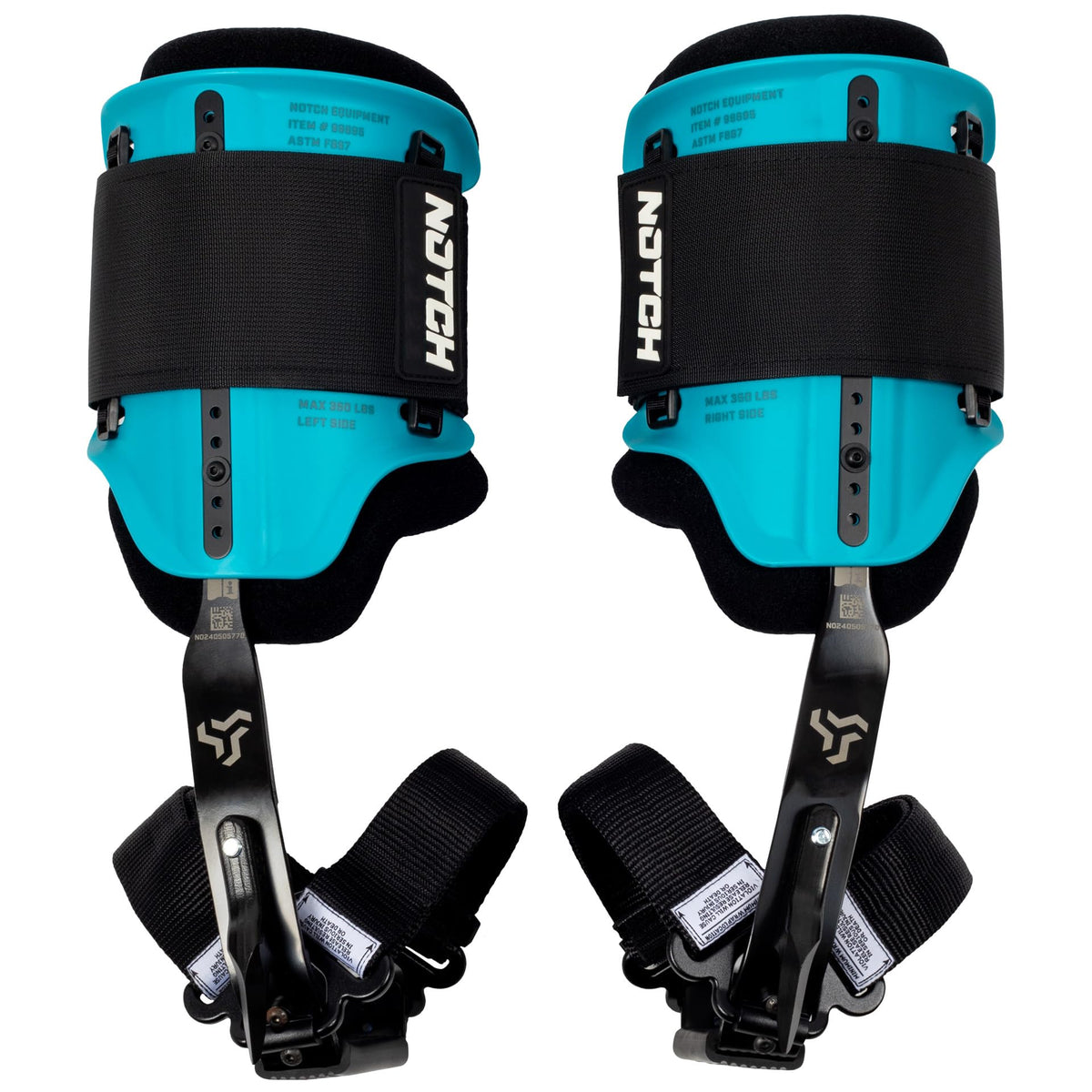 Notch Steel Climbers with ergonomic cuff for natural foot angle and comfort.