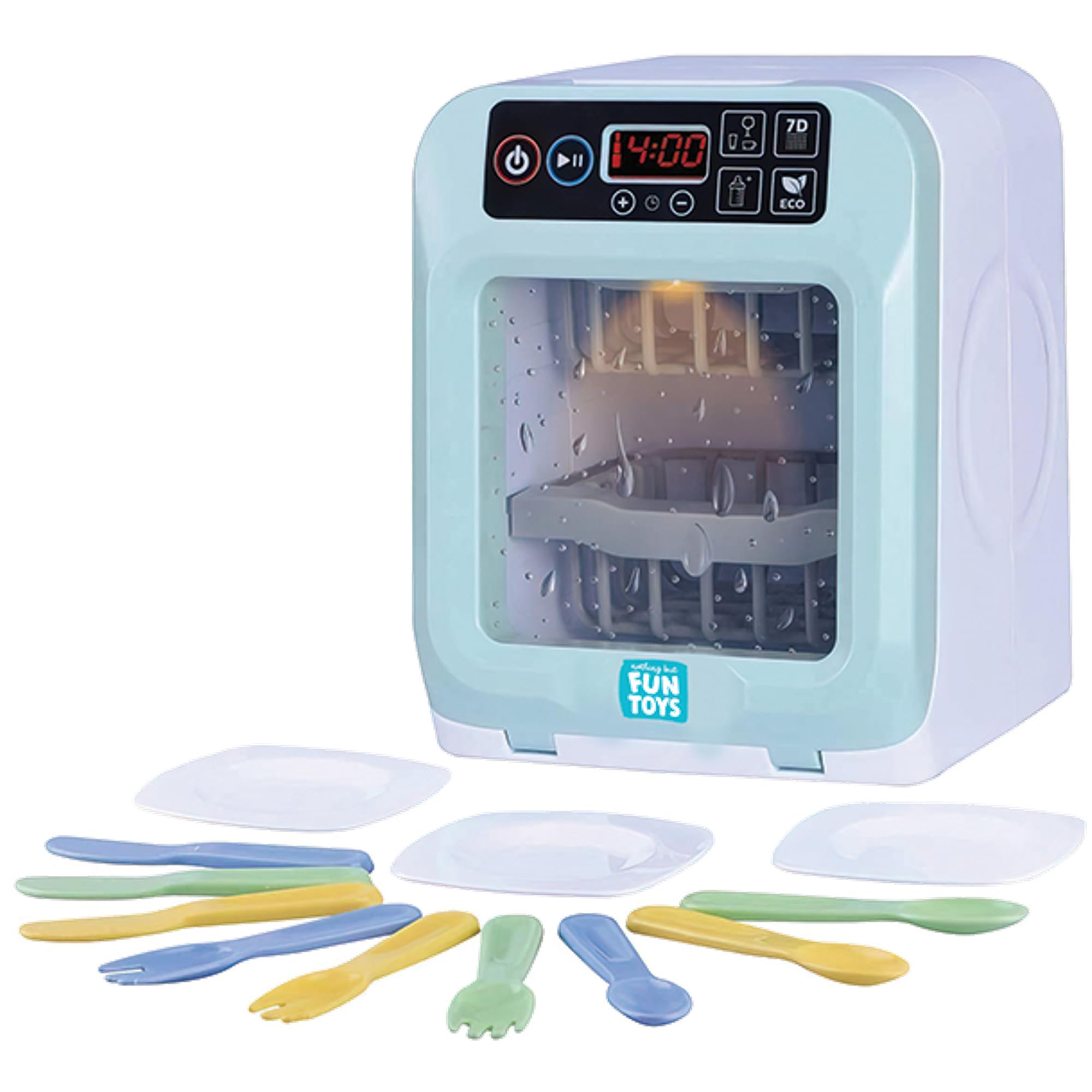 Nothing But Fun Toys My First Dishwasher Playset with lights and sounds enhances role-play realism