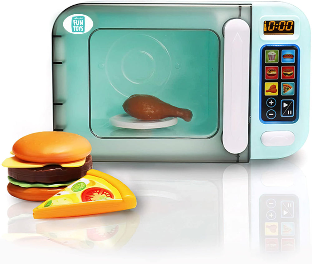 Nothing But Fun Toys My First Microwave front view with interior light enhances pretend play.